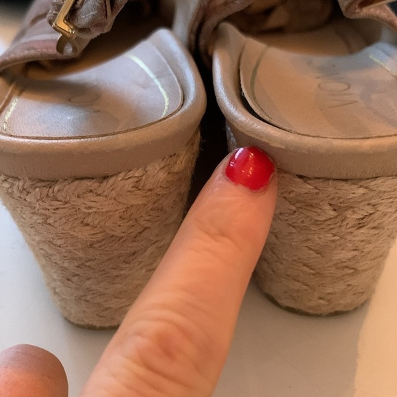 Vionic Coralina Chevron  Pink Tan Espadrilles Wedge Slingback Sandals sz 7.5 - Picture 9 of 9